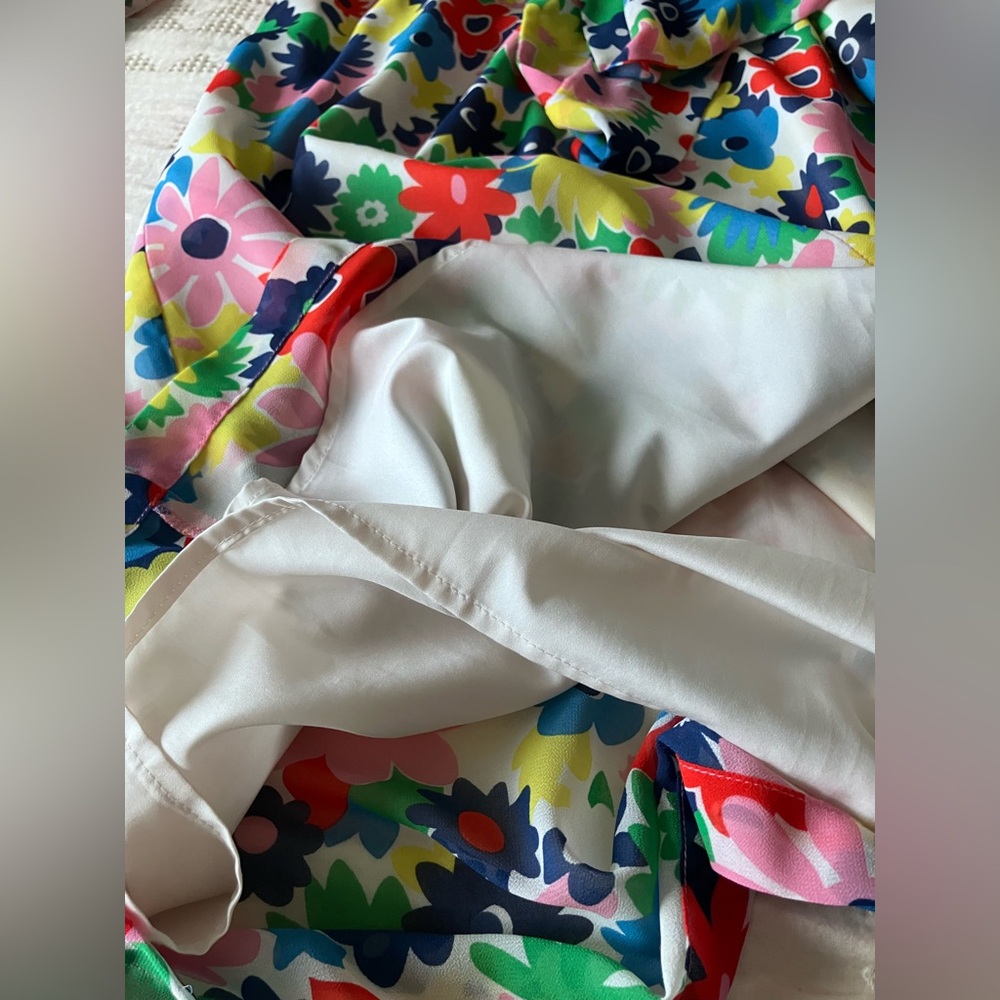 BODEN Abigail Midi Shirt Colorful Floral Retro Print Dress Size 4P - Picture 15 of 16